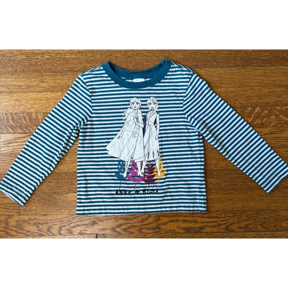 Hanna Andersson Girls' Anna & Elsa Frozen Shirt Size 4